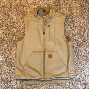 Carhartt Men's Duck Mock Neck Sherpa-Lined Vest V33